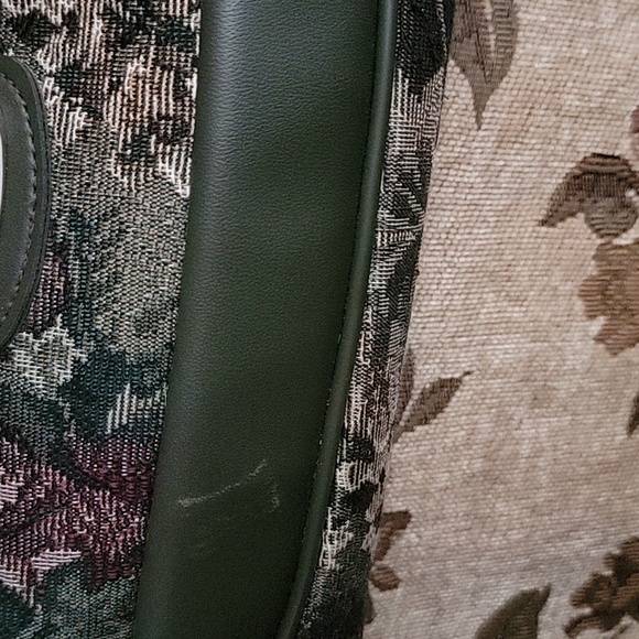 Vintage 13" Protocol Floral Tapestry Large Travel Luggage Shoulder Toiletry Bag - Picture 2 of 8